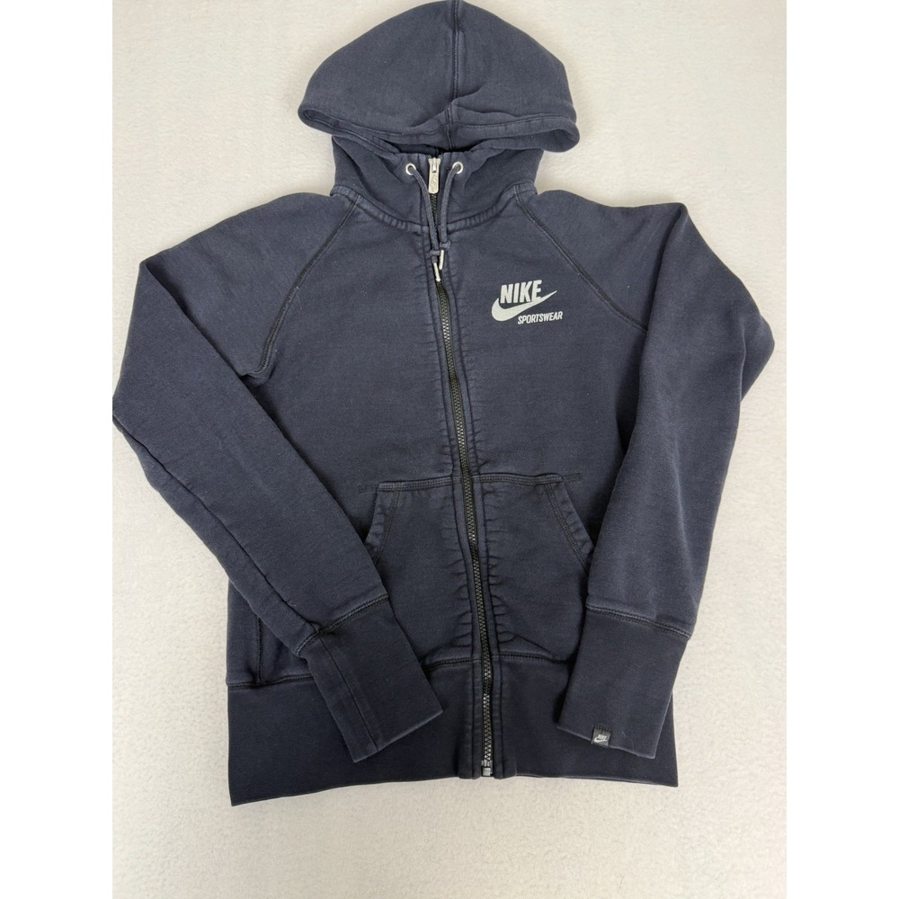 Nike Sportswear Big Kids'‎ Boys' Full Zip Hoodie Navy Blue Size Medium M (10-12)